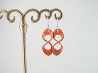 Custom Order for Linda - 3 Pair Copper Enamel & Sterling Crazy-8 Infinity Earrings