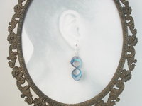 Custom Order for Linda - 3 Pair Copper Enamel & Sterling Crazy-8 Infinity Earrings
