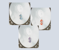 Custom Order for Linda - 3 Pair Copper Enamel & Sterling Crazy-8 Infinity Earrings