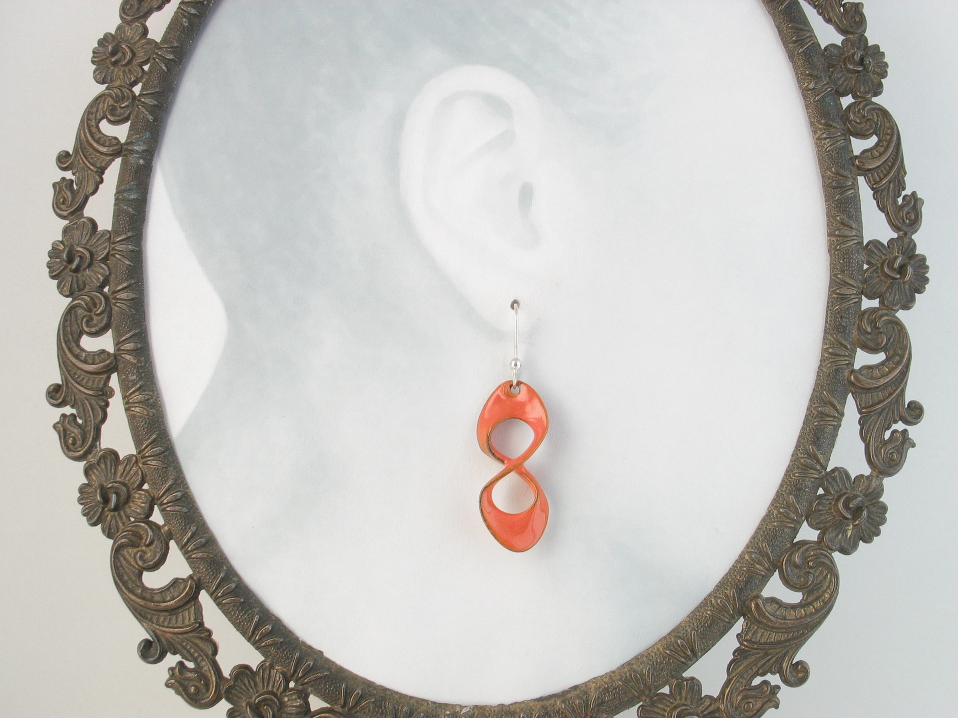 Custom Order for Linda - 3 Pair Copper Enamel & Sterling Crazy-8 Infinity Earrings